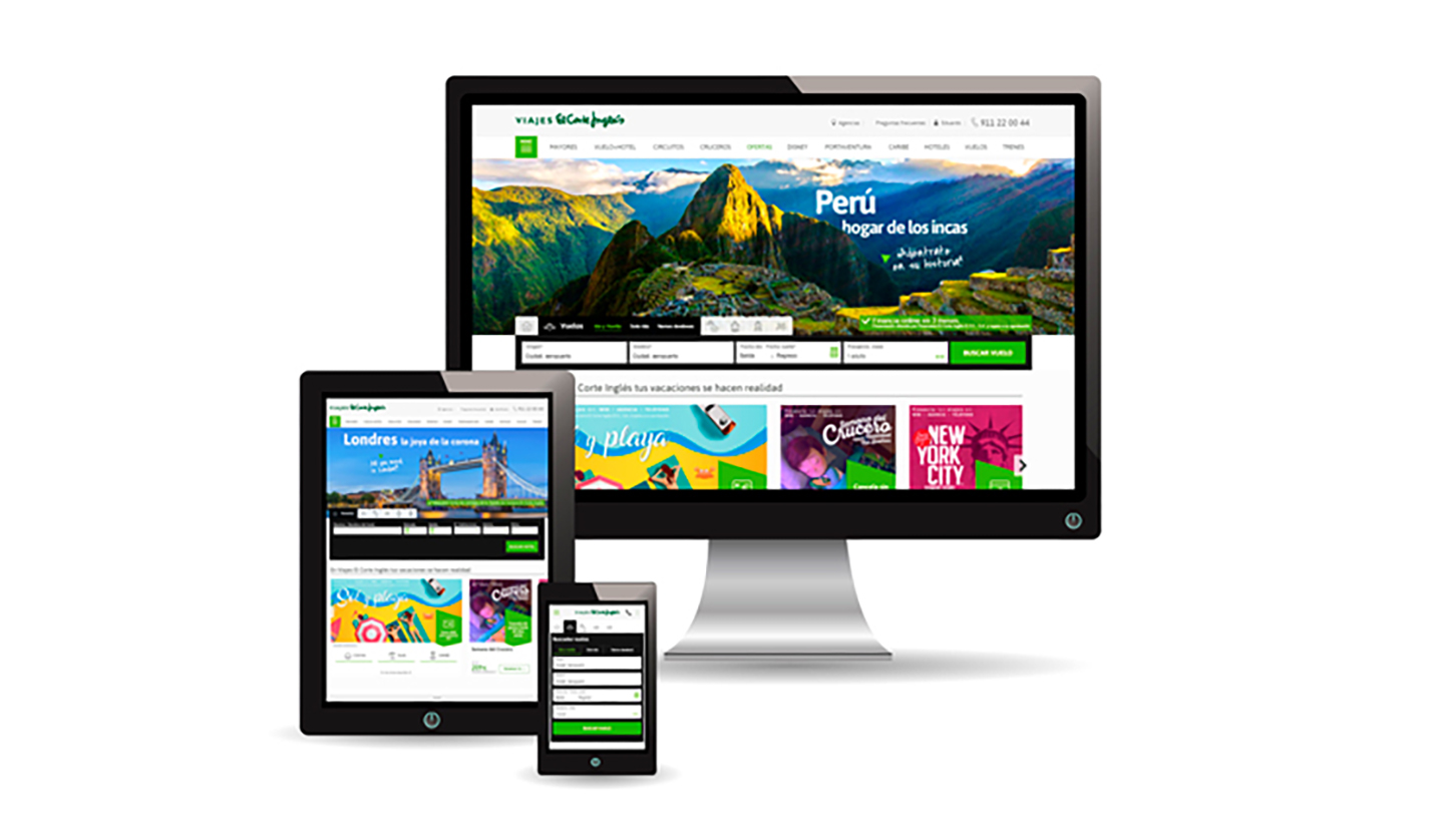 MockUp Home Viajes EL Corte Inglés